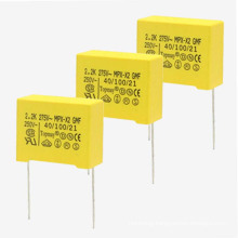 Long Life Reliable Small Yellow 275VAC X2 Metallized Polypropylene Film Capacitor Topmay -1